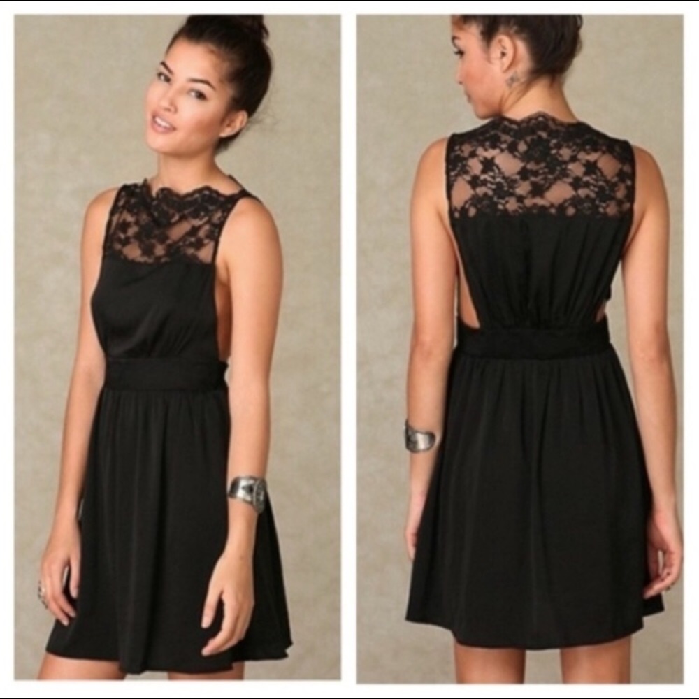 Free People black lace dress medium